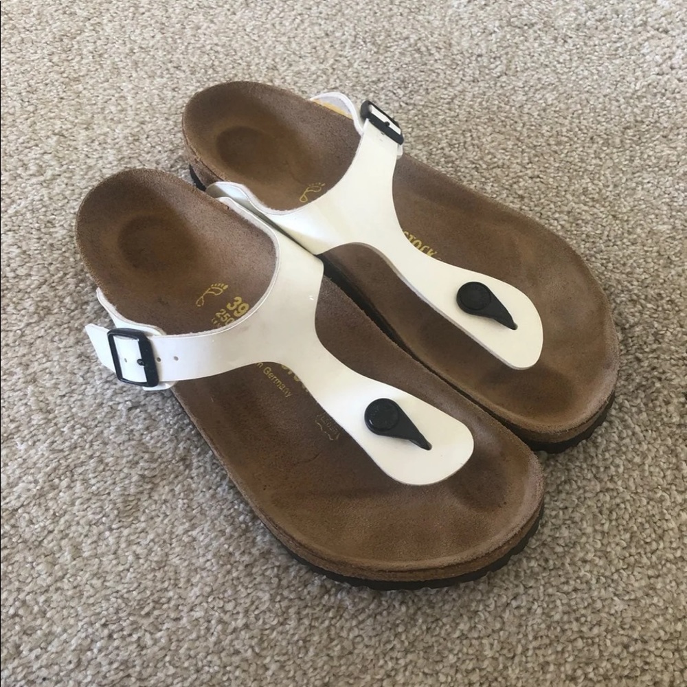 White Birkenstock gizeh sandal